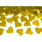 Konfettitykki kultaiset sydämet, 60 cm