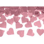 Konfettitykki, ruusukultaiset sydämet, 60 cm