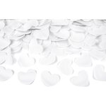 Konfettitykki, valkoiset sydämet, 60 cm