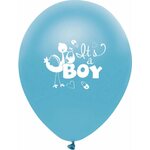 *it's a boy stork latex balloons pearlescent 2 sided