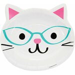 Purrfect Party Paper Dinner Plates Shaped Multi-Pack