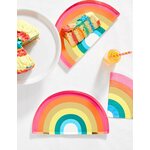 Rainbow shaped napkin, with foil (16pk)