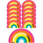Rainbow shaped plate, with foil (12pk)