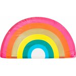 Rainbow shaped plate, with foil (12pk)