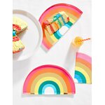 Rainbow shaped plate, with foil (12pk)