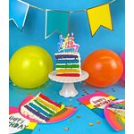 Rainbow shaped plate, with foil (12pk)