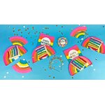 Rainbow shaped plate, with foil (12pk)