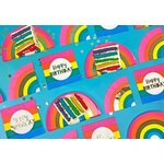 Rainbow shaped plate, with foil (12pk)