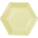 We heart pastels large hexagonal plates, 8pk, 4 colours, 26cm diameter