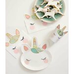 We heart unicorns plate (8pk, 1 design)