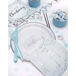 Blue On Your Christening Paper Dinner Plates