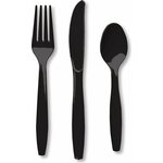 Plastic Premium Cutlery Black Velvet