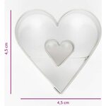 Keksimuotti sydän sydämessä 4,5 cm