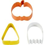 Wilton Cookie Cutter Pumpkin-Ghost-Candy Corn Set/3