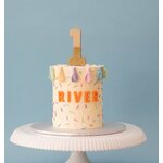 WE HEART BIRTHDAYS GLITTER NUMBER CANDLE 1, GOLD