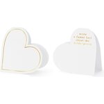 Place cards Hearts, 15.7x22 cm, white: 1pkt/10pc.