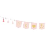 Banner Oh baby with tassels, light pink, 2.5 m