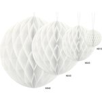Honeycomb Ball, white, 30 cm
