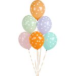 Balloons 30 cm, Dots, mix: 1pkt/6pc.