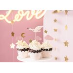 Cupcake toppers - Stork, 11-12 cm: 1pkt/7pc.