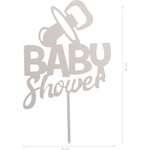 Kakunkoriste Baby Shower hopea muovia 16 x 10 cm