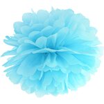 Tissue paper Pompom, sky-blue, 25cm .