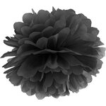 Tissue paper Pompom, black, 25cm .