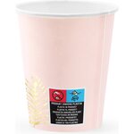 Cups Leaves, light pink, 220ml