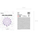 Foil Balloon Candy, 35cm, light lilac