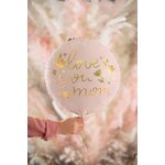 Foil balloon ''Love you mom'', 45  cm, pink