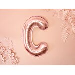 Foil Balloon Letter ''C'', 35 cm, rose gold