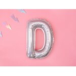 Foil Balloon Letter ''D'', 35 cm, holographic