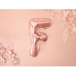 Foil Balloon Letter ''F'', 35 cm, rose gold