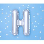 Foil Balloon Letter ''H'', 35 cm, silver
