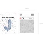 Foil Balloon Letter ''J'', 35 cm, holographic