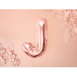 Foil Balloon Letter ''J'', 35 cm, rose gold