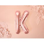 Foil Balloon Letter ''K'', 35 cm, rose gold