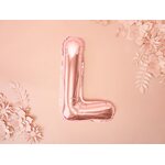 Foil Balloon Letter ''L'', 35 cm, rose gold