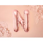 Foil Balloon Letter ''N'', 35 cm, rose gold
