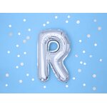 Foil Balloon Letter ''R'', 35 cm, silver