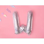 Foil Balloon Letter ''W'', 35 cm, holographic