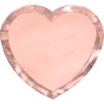Plates Heart, rose gold, 21x19cm: 1pkt/6pc.