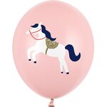 Balloons 30 cm, Little horse, Pastel Pale Pink 1pkt/6pc.