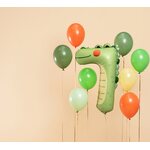 Foil balloon Number 7 - Crocodille, 56x85 cm, mix