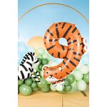 Foil balloon Number 9 - Tiger, 64x87 cm, mix