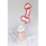 Foil balloon Penis, 55.5x112 cm, rose gold