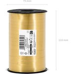 Plastic ribbon, gold, 5mm/225m
