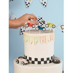 Birthday candles Racing Cars, 2-3 cm, mix 1pkt/5pc.