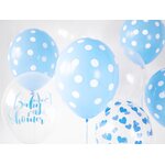 Balloons 30cm, Hearts, Crystal Clear 1pkt/50pc.