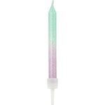 Birthday candles ombre, 6cm 1pkt/20pc